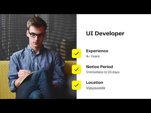 We are hiring UI Developer