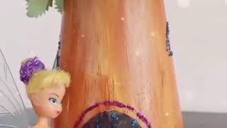 DIY tinkerbell🧚‍♀️#fairy 🧚‍♀️🏠#crafttime💚