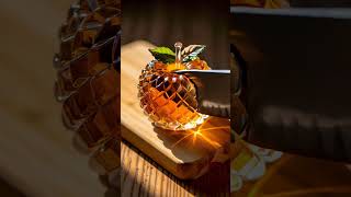 Golden Apple Illusion Can You Slice Through It #foodiecommunity