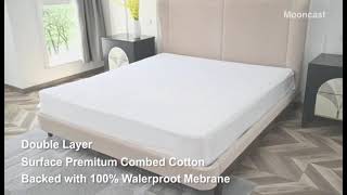 Mooncast bedding waterproof mattress protector#mattressprotector