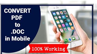 How to Convert PDF to .DOC and other format 📲 || Tech Fielder || Easy to convert 🔥🔥