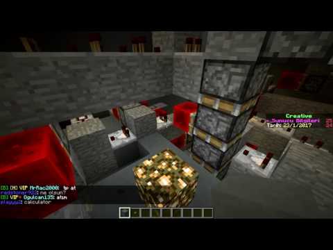 Making redstone elevator without using redstone dust nor repeater