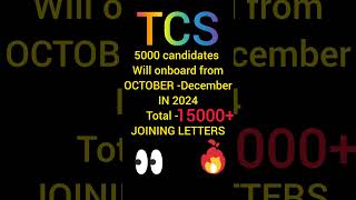 TCS ONBOARDING 15000+ CANDIDATES IN NEXT THREE MONTHS #TCS #tcs #tcsjoining #mrbeast #tseries