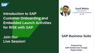 Introduction to SAP Customer Onboarding and Embedded Launch Activities for RISE with SAP