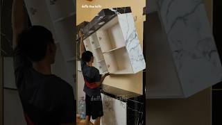 Membuat kitchenset sendiri untuk dapur sendiri || mari buat sendiri #kitchenset