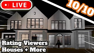 LIVE: Rating Viewers BUILDS in BLOXBURG + Messing around with our BLOXBURG CITY with  @sonic1338  !