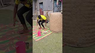 Eating inside a village house #funny