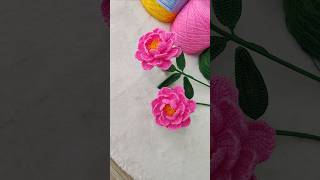 Hoa Mẫu Đơn Móc Len- Hoa Hồng - Crochet Peony Flower  🧶 Crochet Flowers