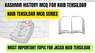MCQ On Kashmir History | MCQ For Naib Tehsildar | Kashmir History MCQ