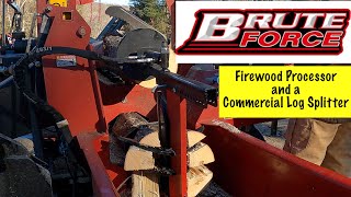 #126 Brute Force Firewood Equipment in Action #bruteforce #splitter #firewoodprocessor