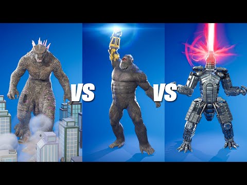 Kong vs Godzilla vs Mechagodzilla in Fortnite