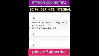SCIPY INTEGRATION IN PYTHON #youtubeshorts  #viral #viralvideo #coding #pythontricks #reels