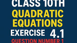 Exercise 4.1/Question 1/Quadratic equations/CLASS 10TH Maths/JKBOSE CBSE/part (i) to part (viii)