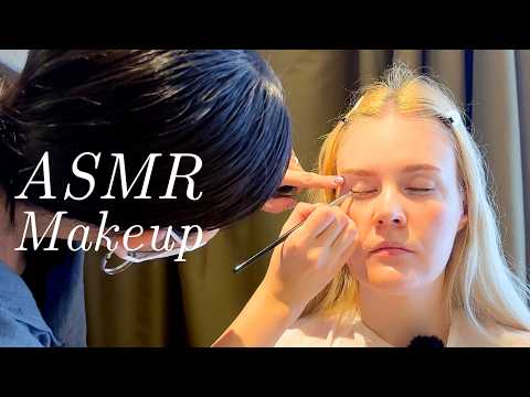 ASMR Japanese Style Makeup with Orange Hues🍊🇯🇵 (Unintentional ASMR)