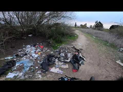 Homeless/tweaker camp in California w/ Sur Ron
