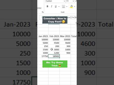 Excel's Fastest Copy & Paste Trick