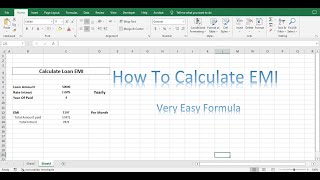 Excel Tutorial: How to Use PMT Formula for EMI Calculation