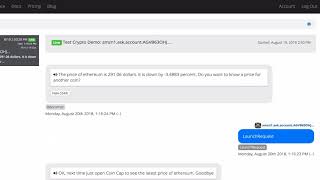 Demo of the BotTalk integration of dashbot.io