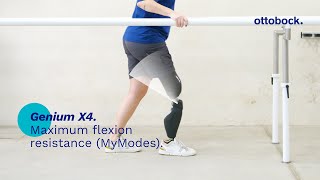 Genium X4. Maximum flexion resistance (MyModes).  | Ottobock Professionals