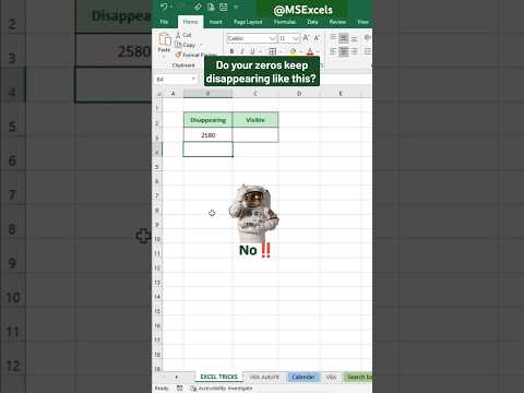 EXCEL Solution ✅ Do your zeros keep disappearing like this‼️ Try this simple solution #exceltricks