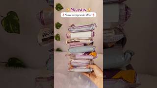 Meesho korean earrings under200🎀 #meesho #meeshoapp #meeshocreator #meeshohaul #shorts @Meesho