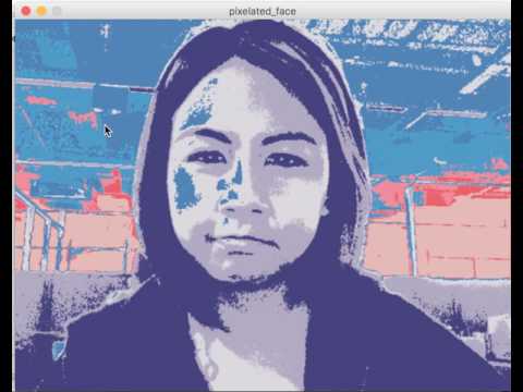 pixelated face