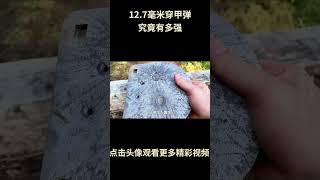 12 7毫米穿甲弹究竟有多强？多厚的钢板才能阻挡它？最终的结果让人意外！#综艺 #解说 #解說