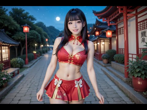 【AI LookBook】チャイナドレスのAI美女。""AI beauty in a china dress.""   . LookBook