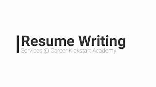 Resume Writing Services at Career Kickstart Academy