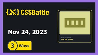 CSS Battle Solution | Daily Targets - 24th November 2023 | CSS3 | CSS Challenge