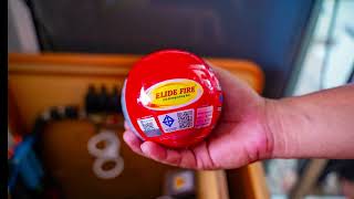 An automatic fire extinguishing tool. It helps keep your property, pets and home safe from fire