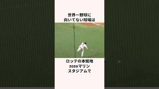 「世界一野球に向いてない球場」zozoマリンスタジアムに関する雑学　#プロ野球 #千葉ロッテマリーンズ #メジャーリーグ