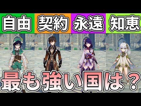 【原神】現在追加されている6つの国で最も武力の高い国はどこ？