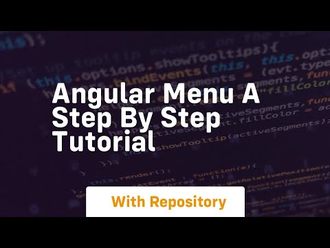 Angular menu a step by step tutorial