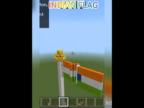 making India flag in Minecraft #minecraft #build #india #indian #flag #short #viral #video