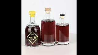 Thickbottom 750ml Glass Gin Bottle with T-cork