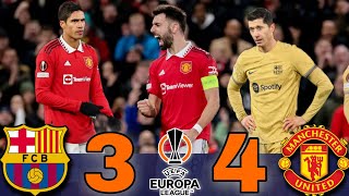 مانشستر يونايتد & برشلونة | 4-3 | مباراه مجنونه تعليق عصام الشوالي « يوروباليغ ~ ذهاب & اياب»🎙️ HD