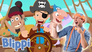 BLIPPI | Pirate Song | Nursery Rhymes and Kids Songs | Baby Videos | Sing with Blippi