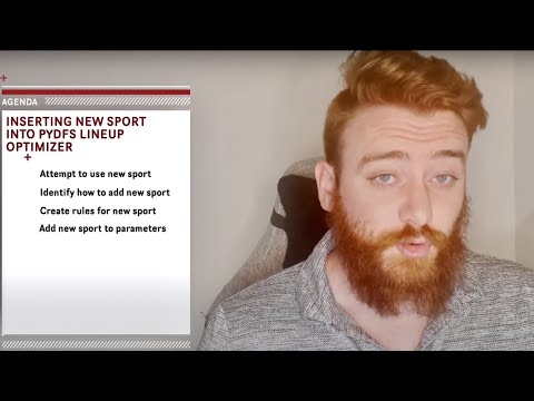 Adding A New Sport To The Daily Fantasy Sports Python Lineup Optimizer! Part Two