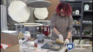 Unlock Your Creativity: Penn State Abington Students Master Ceramic Tile Making at Historic Museum!