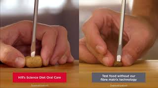 Hill’s Science Diet Oral Care brushes your pet’s teeth with every meal