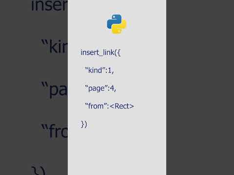 How to Create Links in a PDF Using Python and PyMuPDF  #coding #automatewithpython #pdfediting