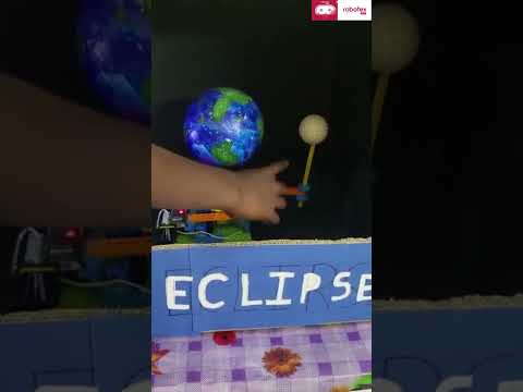 Solar and Lunar Eclipse explained by Students using a Robot