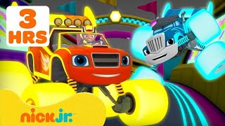 Blaze and the Monster Machines | MARATONA de 3 HORAS de Corridas e Resgates dos Monster Machines! 🚗💨