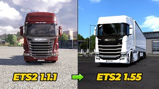 ETS2 1.1.1 vs ETS2 1.55 | Evolution of Euro truck Simulator 2