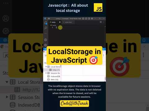 Local storage in javascript #javascript #javascripttutorials #webdevelopment