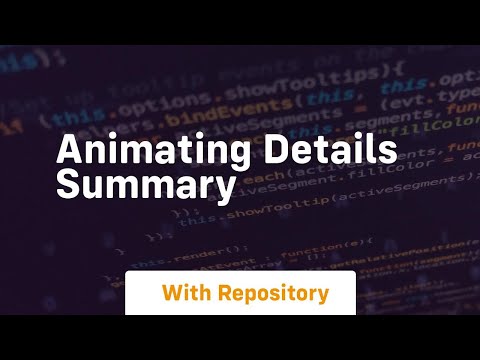 Animating details summary