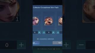 mlbb skin collection reward (exceptional skin pack) free skin #mlbb #mlbbfreeskin