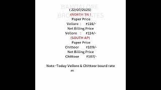 Today(22-07-25)South AP North TN Board Rate