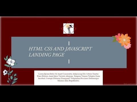 HTML, CSS  AND JAVASCRIPT LANDING PAGE.// HTML CSS ANIMATION.